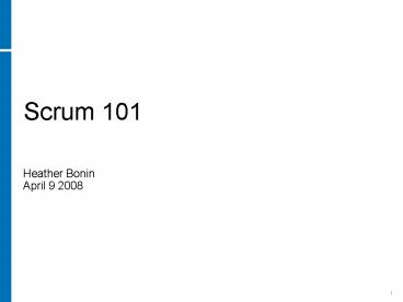 Scrum 101