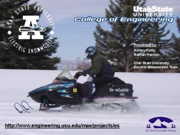 Electric Snowmobile Utah State University