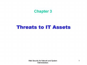 Threats to IT Assets