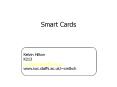 Smart Cards PowerPoint PPT Presentation