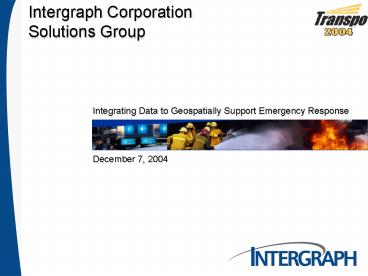 Intergraph Corporation Solutions Group