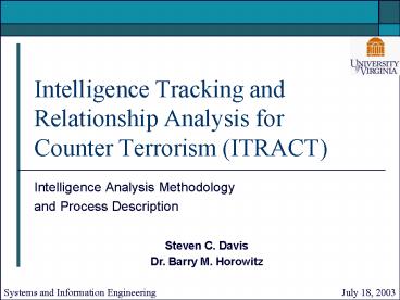 Intelligence Tracking and Relationship Analysis for Counter Terrorism ...