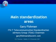Main standardization areas