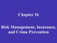 Risk Management, Insurance, and Crime Prevention PowerPoint PPT Presentation