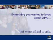 Everything you wanted to know about APA'