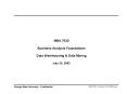 MBA 7020 Business Analysis Foundations Data Warehousing PowerPoint PPT Presentation