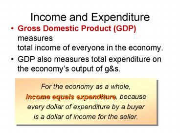 Income and Expenditure