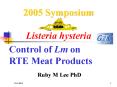 2005 Symposium Listeria hysteria PowerPoint PPT Presentation