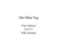 The Meta Tag PowerPoint PPT Presentation