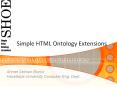 Simple HTML Ontology Extensions PowerPoint PPT Presentation