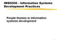 People themes in information systems development PowerPoint PPT Presentation