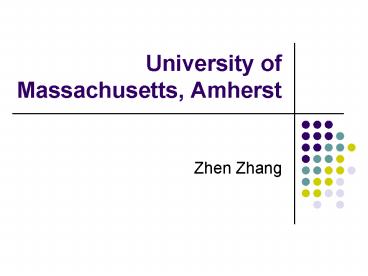 University of Massachusetts, Amherst