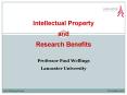Intellectual Property and Research Benefits PowerPoint PPT Presentation