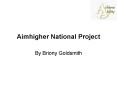 Aimhigher National Project PowerPoint PPT Presentation
