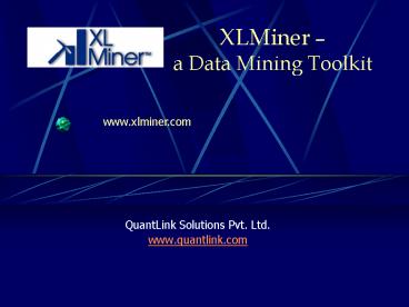 XLMiner a Data Mining Toolkit