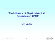 The Influence of Physicochemical Properties on ADME