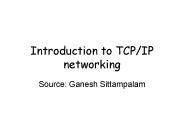 Introduction to TCPIP networking