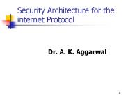 Security Architecture for the internet Protocol