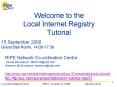Welcome to the Local Internet Registry Tutorial PowerPoint PPT Presentation