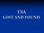 TSA LOST AND FOUND