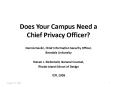 Does Your Campus Need a Chief Privacy Officer PowerPoint PPT Presentation
