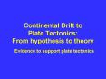 Continental Drift to Plate Tectonics: From hypothesis to theory PowerPoint PPT Presentation
