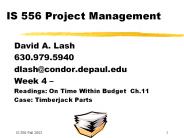 IS 556 Project Management