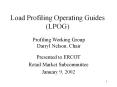 Load Profiling Operating Guides (LPOG) PowerPoint PPT Presentation