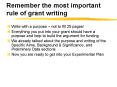 Remember the most important rule of grant writing PowerPoint PPT Presentation