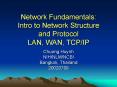 Network Fundamentals: Intro to Network Structure and Protocol LAN, WAN, TCPIP PowerPoint PPT Presentation