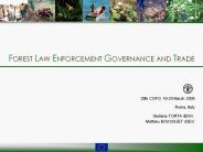 FOREST LAW ENFORCEMENT GOVERNANCE AND TRADE