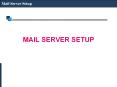 MAIL SERVER SETUP PowerPoint PPT Presentation