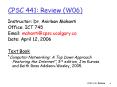 CPSC 441: Review W06 PowerPoint PPT Presentation