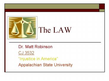 The LAW presentation | free to view