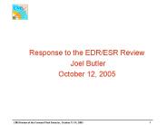 Response to the EDRESR Review