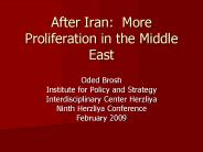 After Iran: More Proliferation in the Middle East
