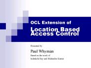 OCL Extension of Location Based Access Control