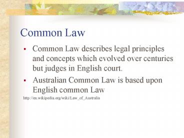 Common Law