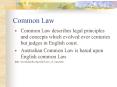 Common Law PowerPoint PPT Presentation