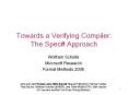 Towards a Verifying Compiler: The Spec PowerPoint PPT Presentation