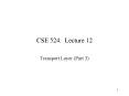 CSE 524: Lecture 12 PowerPoint PPT Presentation