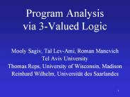 Program Analysis via 3-Valued Logic