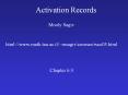 Activation Records PowerPoint PPT Presentation