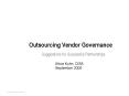 Outsourcing Vendor Governance PowerPoint PPT Presentation