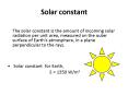 Solar constant PowerPoint PPT Presentation