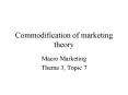 Commodification of marketing theory PowerPoint PPT Presentation