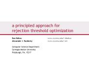 a principled approach for rejection threshold optimization