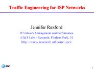 Traffic Engineering for ISP Networks