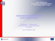 Operational Architecture of PLGrid project