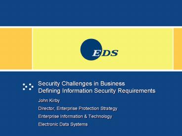 Security Challenges in Business Defining Information Security Requirements
